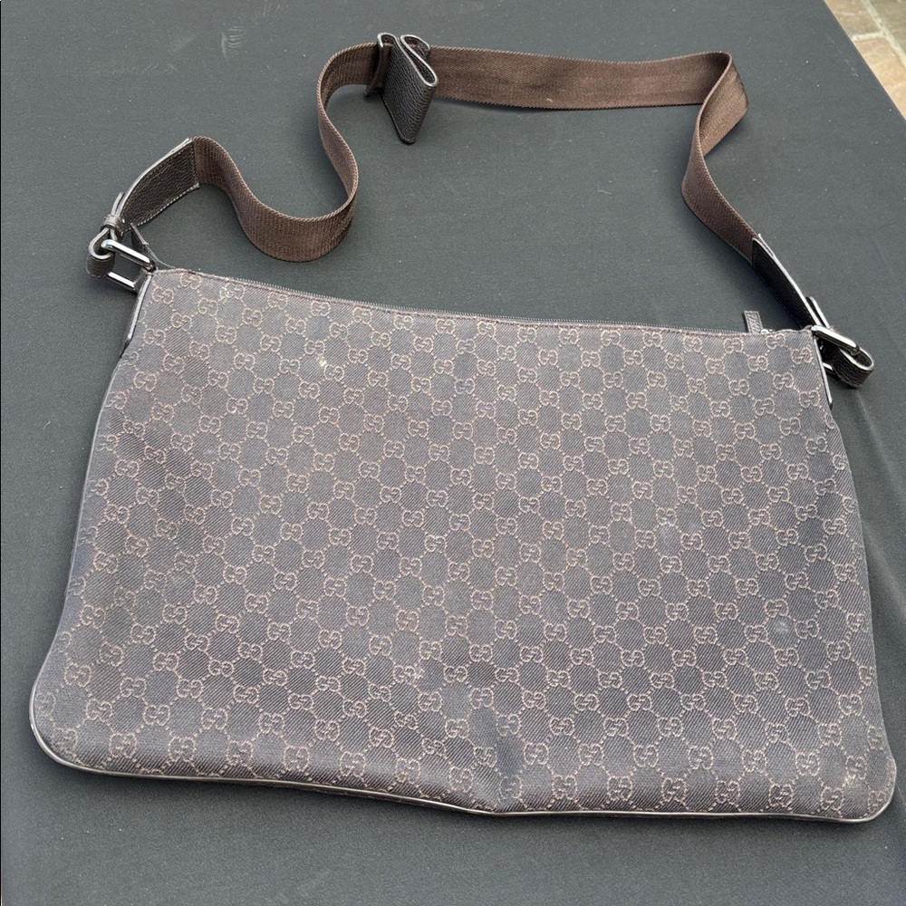 Gucci Dark Brown Monogram Shoulder Bag